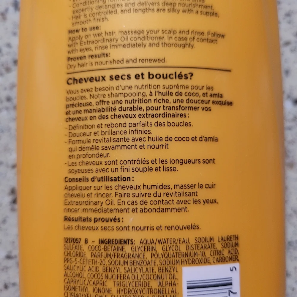 3 L'Oreal Paris Extraordinary Oil Nourishing Shampoo For Dry Curly Hair 13 oz Ea